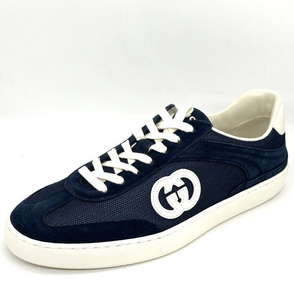 GUCCI Mens Sweet Interlocking G Logo Lace Up Low Top Suede Sneakers Shoes main image 15